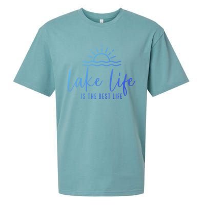 Lake Life Is The Best Life Lake Vibes Summer Vacation Gift Sueded Cloud Jersey T-Shirt