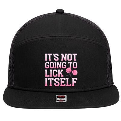 Lollipop Lick It Not Going To Lick Itself Candy Sweet 7 Panel Mesh Trucker Snapback Hat