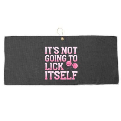 Lollipop Lick It Not Going To Lick Itself Candy Sweet Large Microfiber Waffle Golf Towel