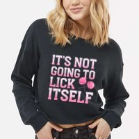 Lollipop Lick It Not Going To Lick Itself Candy Sweet Cropped Pullover Crew