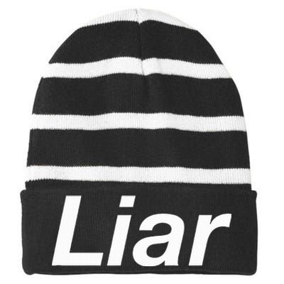 Liar Striped Beanie with Solid Band