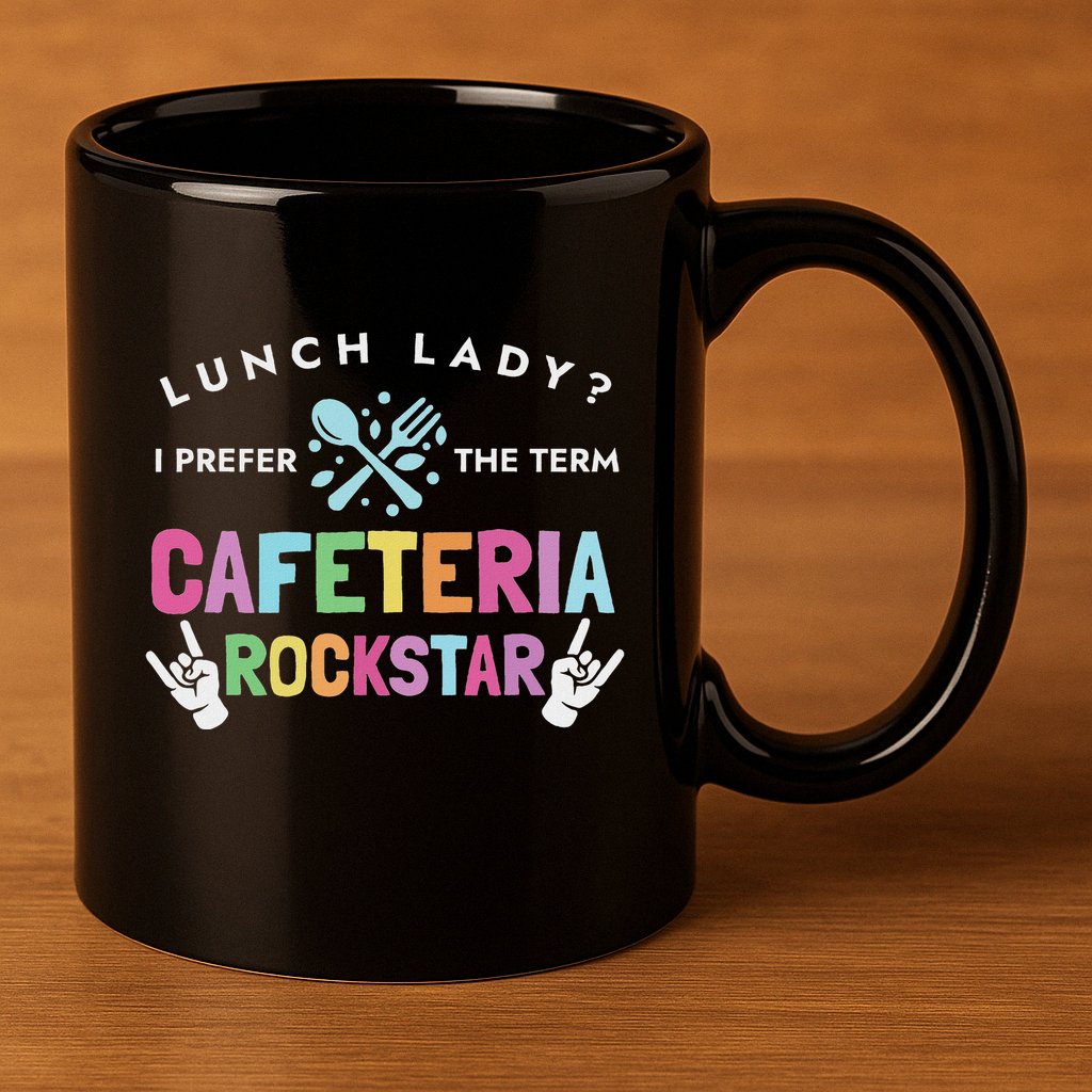 Lunch Lady I Prefer The Term Cafeteria Rockstar Lunch Lady 11oz C Handle Ceramic Mug
