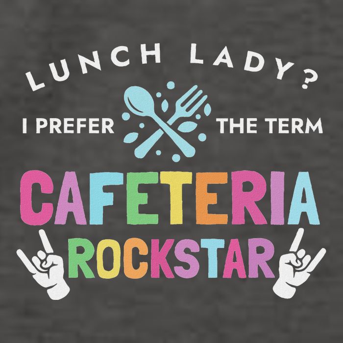 Lunch Lady I Prefer The Term Cafeteria Rockstar Lunch Lady Vector Backpack