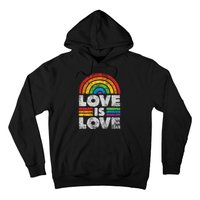 L.G.B.T.Q Love Is Love G.A.Y Pride Lgbt Ally Rainbow Flag Vintage Hoodie