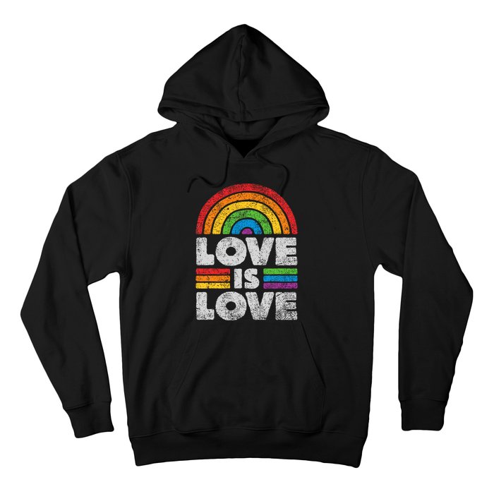 L.G.B.T.Q Love Is Love G.A.Y Pride Lgbt Ally Rainbow Flag Vintage Hoodie