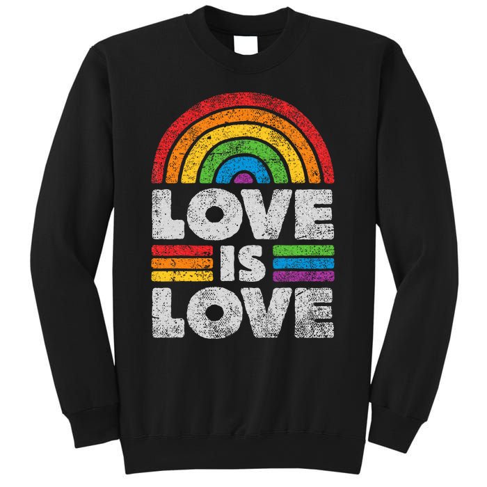 L.G.B.T.Q Love Is Love G.A.Y Pride Lgbt Ally Rainbow Flag Vintage Sweatshirt