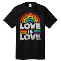 L.G.B.T.Q Love Is Love G.A.Y Pride Lgbt Ally Rainbow Flag Vintage Tall T-Shirt