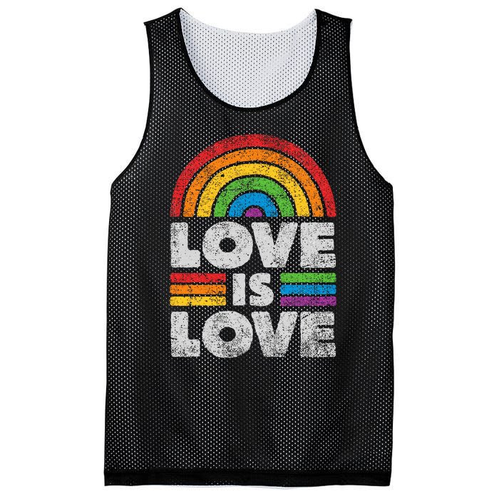 L.G.B.T.Q Love Is Love G.A.Y Pride Lgbt Ally Rainbow Flag Vintage Mesh Reversible Basketball Jersey Tank