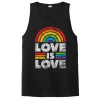 L.G.B.T.Q Love Is Love G.A.Y Pride Lgbt Ally Rainbow Flag Vintage PosiCharge Competitor Tank