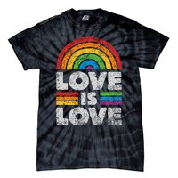 L.G.B.T.Q Love Is Love G.A.Y Pride Lgbt Ally Rainbow Flag Vintage Tie-Dye T-Shirt