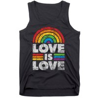 L.G.B.T.Q Love Is Love G.A.Y Pride Lgbt Ally Rainbow Flag Vintage Tank Top