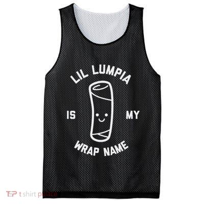 Lil Lumpia Is My Wrap Name Funny Food Mesh Reversible Basketball Jersey Tank