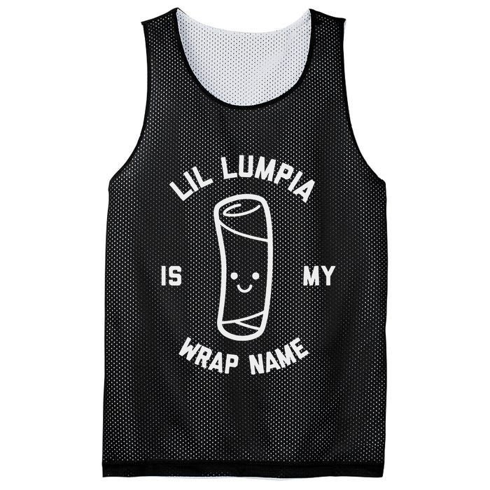 Lil Lumpia Is My Wrap Name Funny Food Mesh Reversible Basketball Jersey Tank