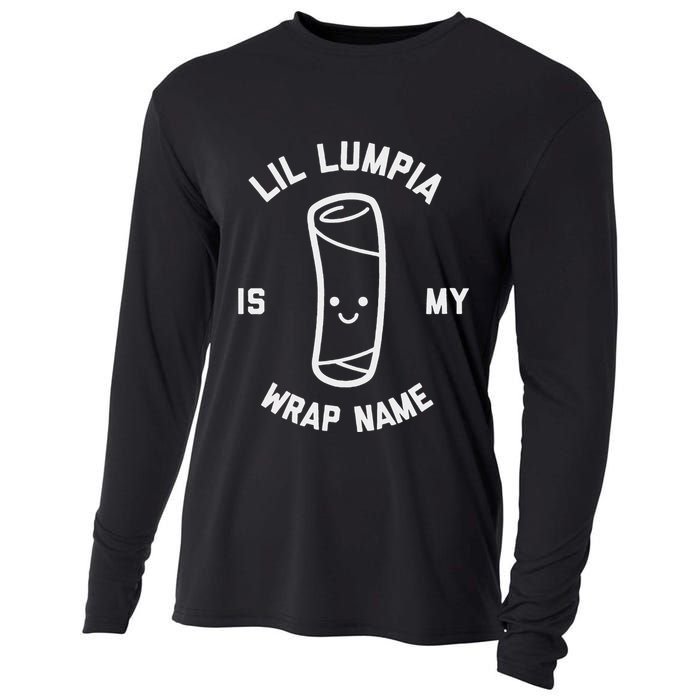 Lil Lumpia Is My Wrap Name Funny Food Cooling Performance Long Sleeve Crew