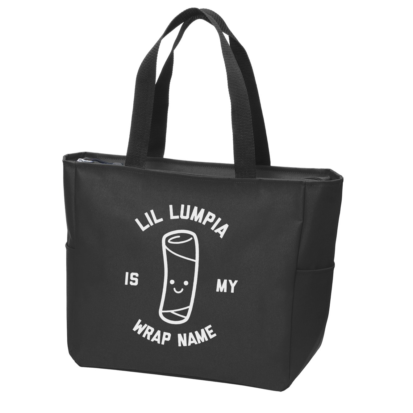 Lil Lumpia Is My Wrap Name Funny Food Zip Tote Bag