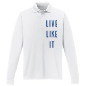 Live Like It Performance Long Sleeve Polo