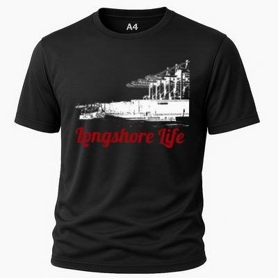 Longshore Life Ilwu Cranes Containers Utr Cooling Performance Crew T-Shirt