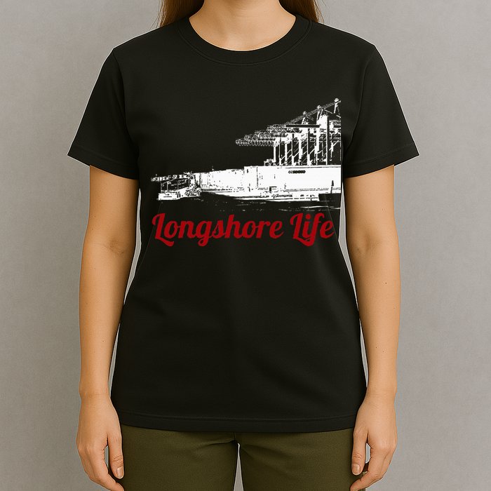 Longshore Life Ilwu Cranes Containers Utr T-Shirt