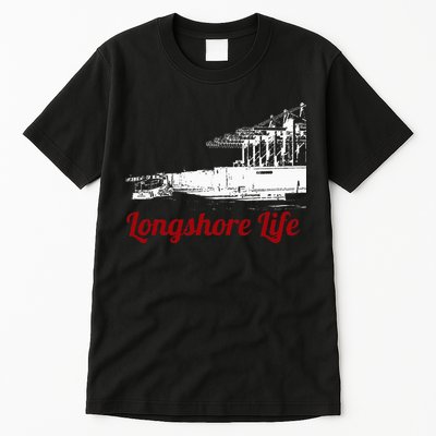 Longshore Life Ilwu Cranes Containers Utr Tall T-Shirt