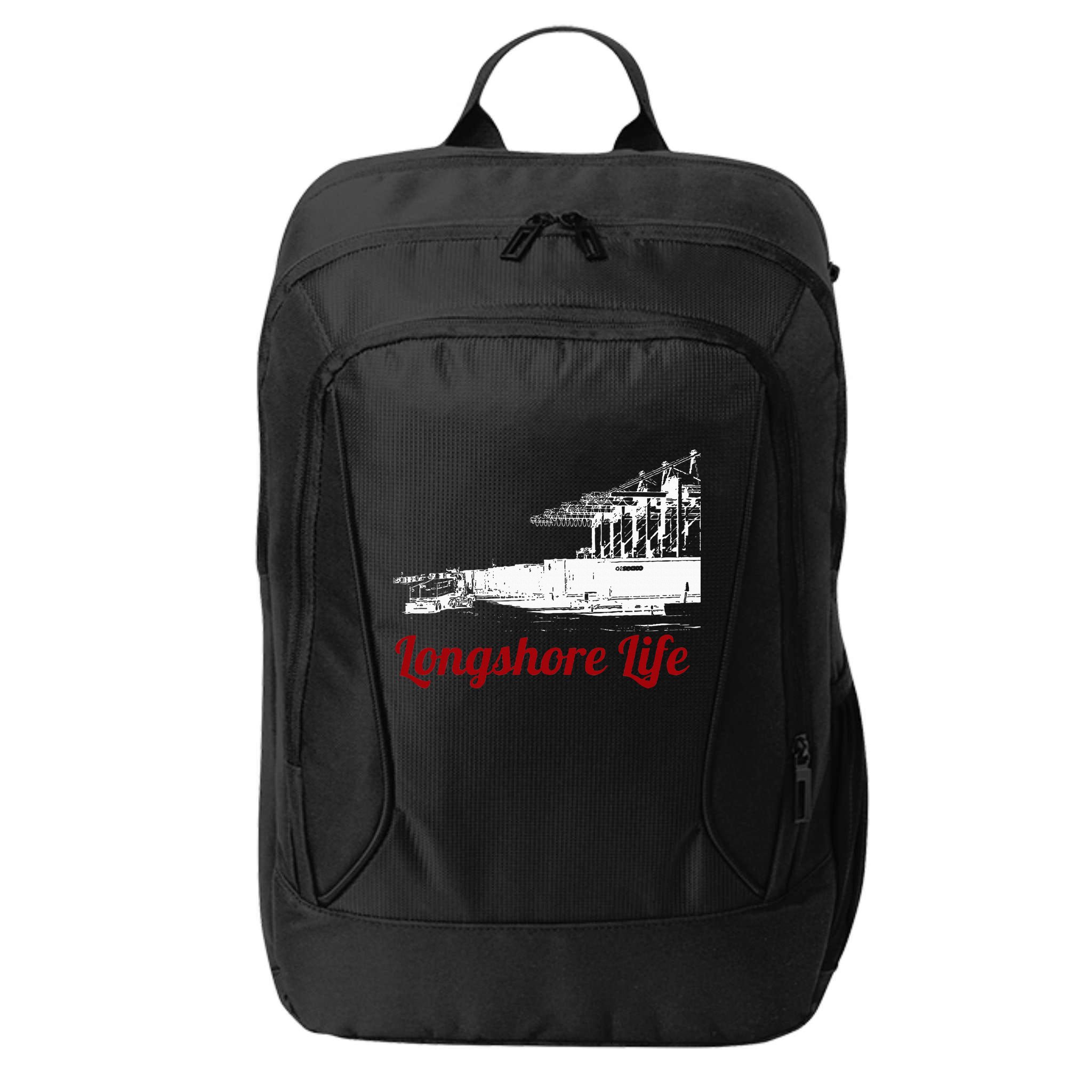 Longshore Life Ilwu Cranes Containers Utr City Backpack