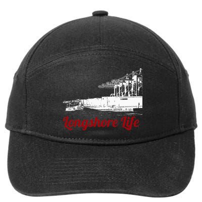Longshore Life Ilwu Cranes Containers Utr 7-Panel Snapback Hat