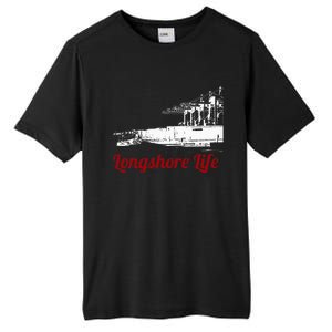 Longshore Life Ilwu Cranes Containers Utr Tall Fusion ChromaSoft Performance T-Shirt