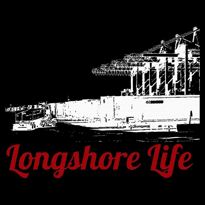 Longshore Life Ilwu Cranes Containers Utr Drawstring Bag