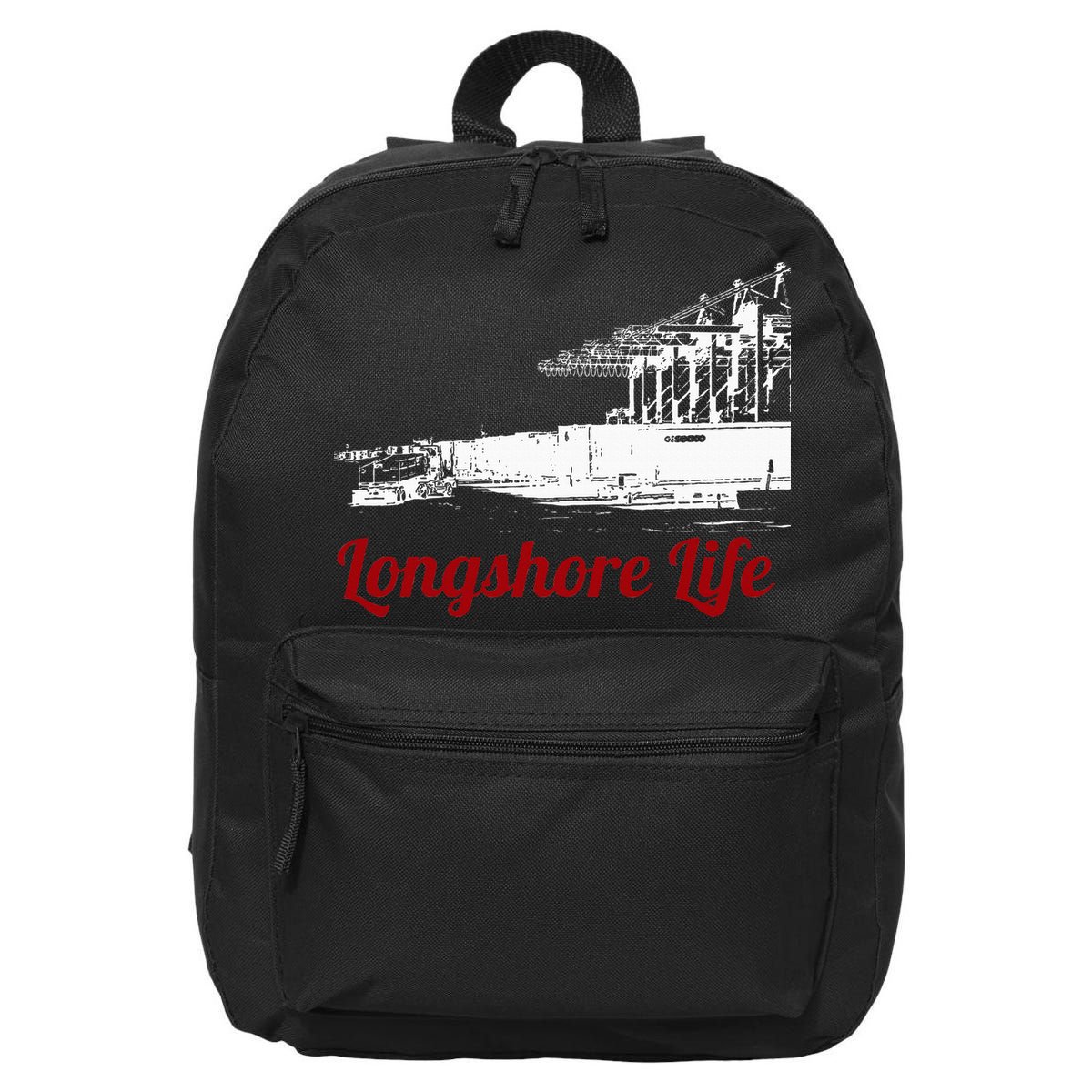 Longshore Life Ilwu Cranes Containers Utr 16 in Basic Backpack