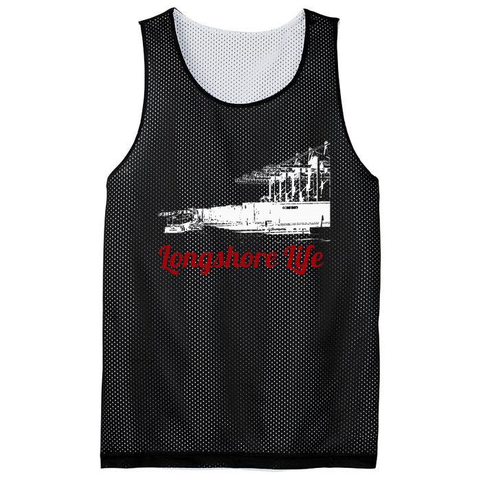 Longshore Life Ilwu Cranes Containers Utr Mesh Reversible Basketball Jersey Tank