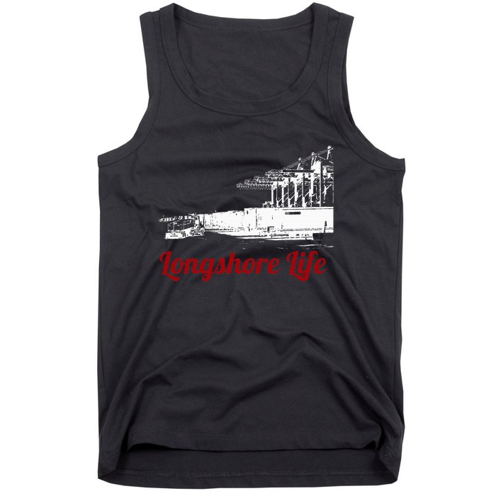 Longshore Life Ilwu Cranes Containers Utr Tank Top