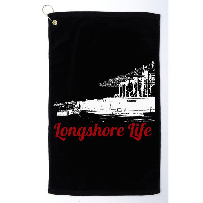 Longshore Life Ilwu Cranes Containers Utr Golf Towel