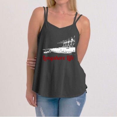 Longshore Life Ilwu Cranes Containers Utr Women's Strappy Tank