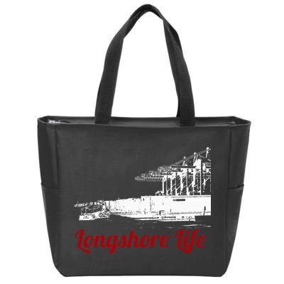 Longshore Life Ilwu Cranes Containers Utr Zip Tote Bag