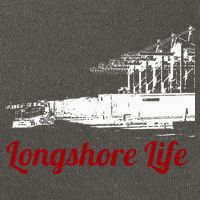 Longshore Life Ilwu Cranes Containers Utr Cotton Canvas Backpack