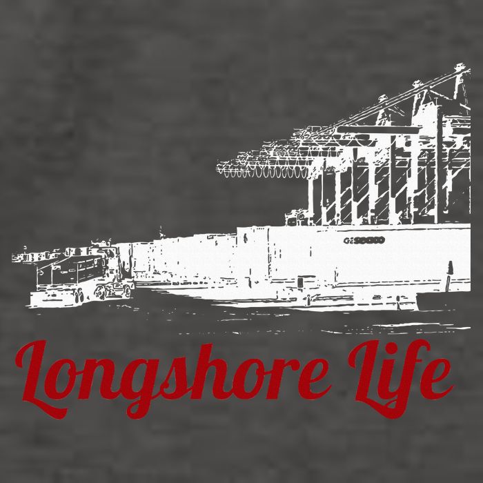 Longshore Life Ilwu Cranes Containers Utr Vector Backpack