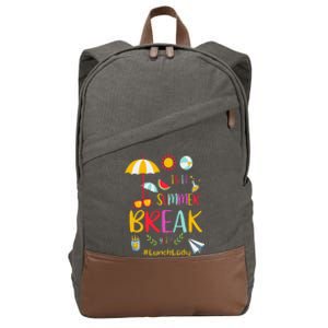 Lunch Lady Is It Summer Break Yet Last Day Of School Cute Cotton Canvas Backpack