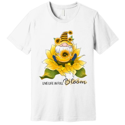 Live Life In Full Bloom Sublimation Sunflowers Premium T-Shirt