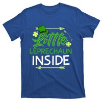 Little Leprechaun Inside St Patricks Day Pregnant Great Gift T-Shirt