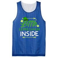 Little Leprechaun Inside St Patricks Day Pregnant Great Gift Mesh Reversible Basketball Jersey Tank