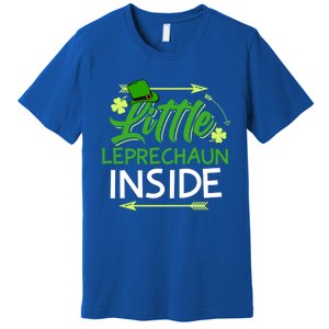 Little Leprechaun Inside St Patricks Day Pregnant Great Gift Premium T-Shirt