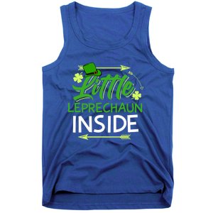 Little Leprechaun Inside St Patricks Day Pregnant Great Gift Tank Top