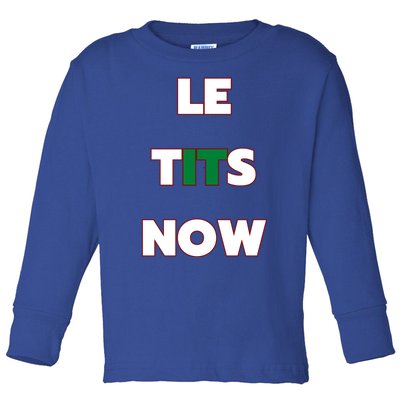 Letitsnow Let It Snow Le Tits Now Holiday Christmas Funny Cool Gift Toddler Long Sleeve Shirt