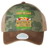 Look Look I Got Beans Greens Potatoes Tomatoes You Name It Legacy Tie Dye Trucker Hat