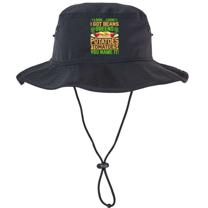 Look Look I Got Beans Greens Potatoes Tomatoes You Name It Bucket Hat