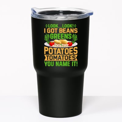 Look Look I Got Beans Greens Potatoes Tomatoes You Name It Tumbler