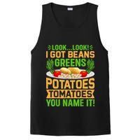 Look Look I Got Beans Greens Potatoes Tomatoes You Name It PosiCharge Competitor Tank