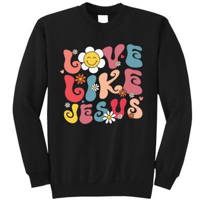 Love Like Jesus Religious God Christian Vintage Retro Sweatshirt