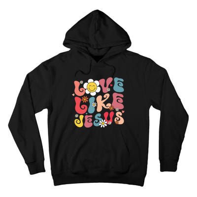 Love Like Jesus Religious God Christian Vintage Retro Tall Hoodie