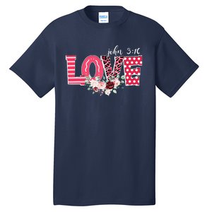 LOVE Leopard John 316 Christian Cute Valentine's Day Gifts Tall T-Shirt