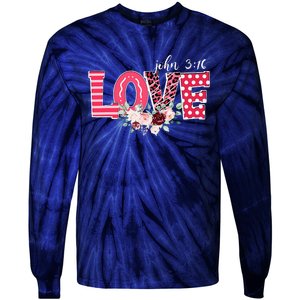 LOVE Leopard John 316 Christian Cute Valentine's Day Gifts Tie-Dye Long Sleeve Shirt